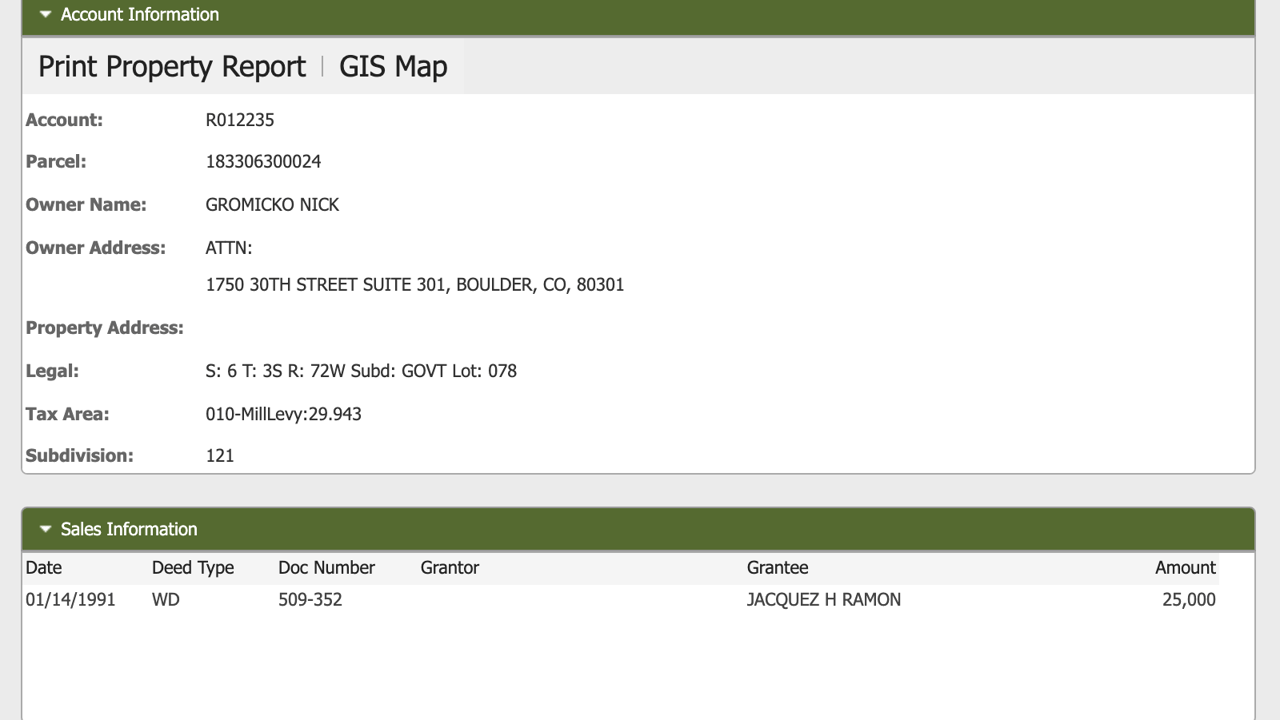 Gilpin County gold-country parcel (B), Central City