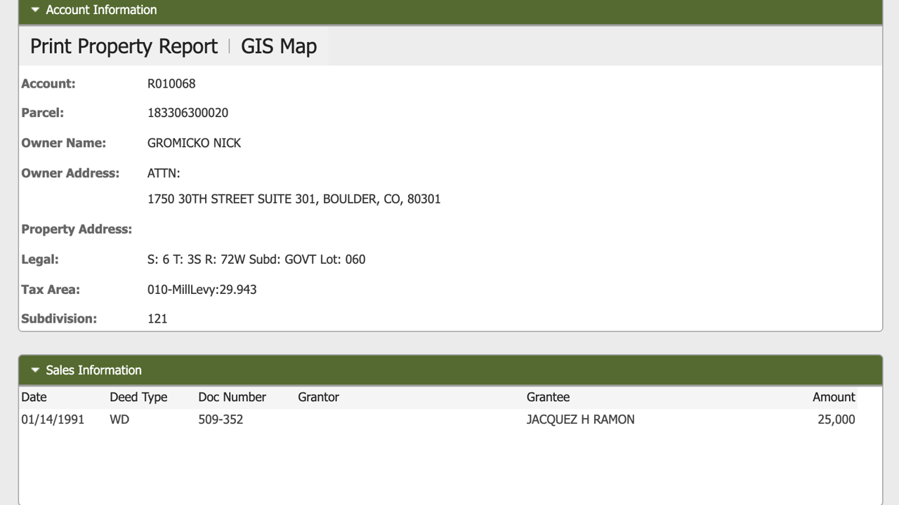 Gilpin County gold-country parcel (small), Central City